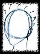 Quarter view spiked hair